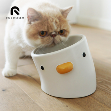 Purroom Little Chick Ceramic Bowl - Pet Supplies - PawPawDear