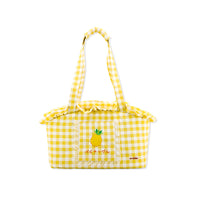 【Clearance】Summer Vibes Gingham Pet Carrier - Yellow