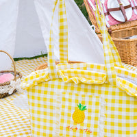 【Clearance】Summer Vibes Gingham Pet Carrier - Yellow