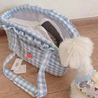 夏日野餐风格纹宠物包