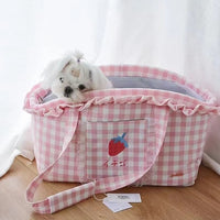 夏日野餐风格纹宠物包