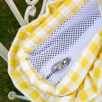 【Clearance】Summer Vibes Gingham Pet Carrier - Yellow