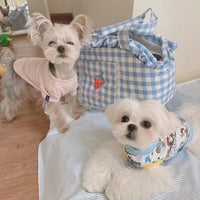 夏日野餐风格纹宠物包