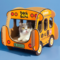 Kindergarten School Bus Cat Scratchboard