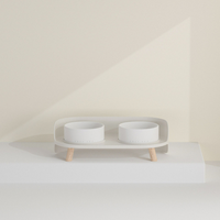 SOFTZOO 流体动物 | 月半双碗 - 带两个陶瓷碗