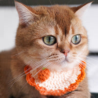 手工毛线围兜 - 橙子