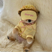 可爱泡泡睡衣配眼罩