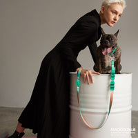 【MAOGOUBLUE】Self-unwinding Dog Leash Set - Mint