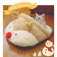 Christmas Reindeer Comfy Pet Bed