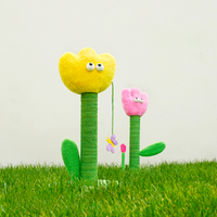 一脸幽默的黄色郁金香猫爬架