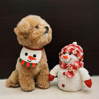 卡通圣诞风雪人围兜