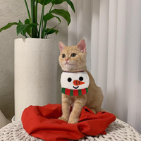 卡通圣诞风雪人围兜