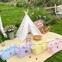 【Clearance】Summer Vibes Gingham Pet Carrier - Yellow