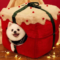 Christmas Gift Box Pet Bed