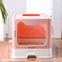 Cat Litter Box with Front Entry Top Exit