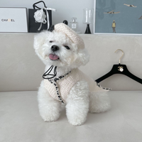 Lady Chamel Classic Knit Dress Set - White