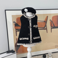 Lady Chamel Classic Knit Dress Set - Black