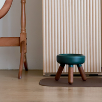 【INHERENT】Oreo Table 2系列深绿色宠物碗 - 胡桃木高架桌脚