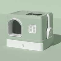 小别墅猫砂盆 - 绿色