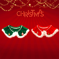 圣诞手工羊毛小披风