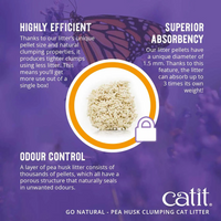 【CATIT】Go Natural Pea Husk Clumping Cat Litter - Vanilla