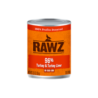 【Rawz】Dog Food - 96% Turkey & Turkey Liver - 12.5oz x12