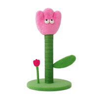 Pink Funny Face Tulip Scratchboard