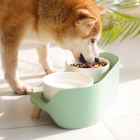 SOFTZOO 流体动物 | 月半双碗 - 带两个陶瓷碗