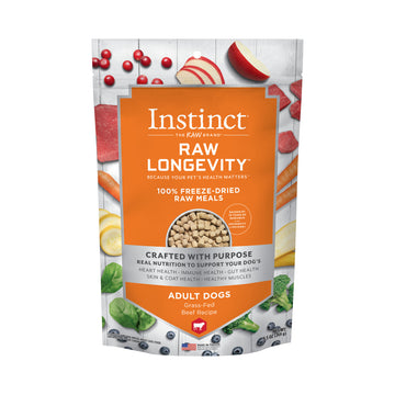 【INSTINCT - DOG】LONGEVITY Freeze-Dried Raw Meal - Beef 9.5 oz