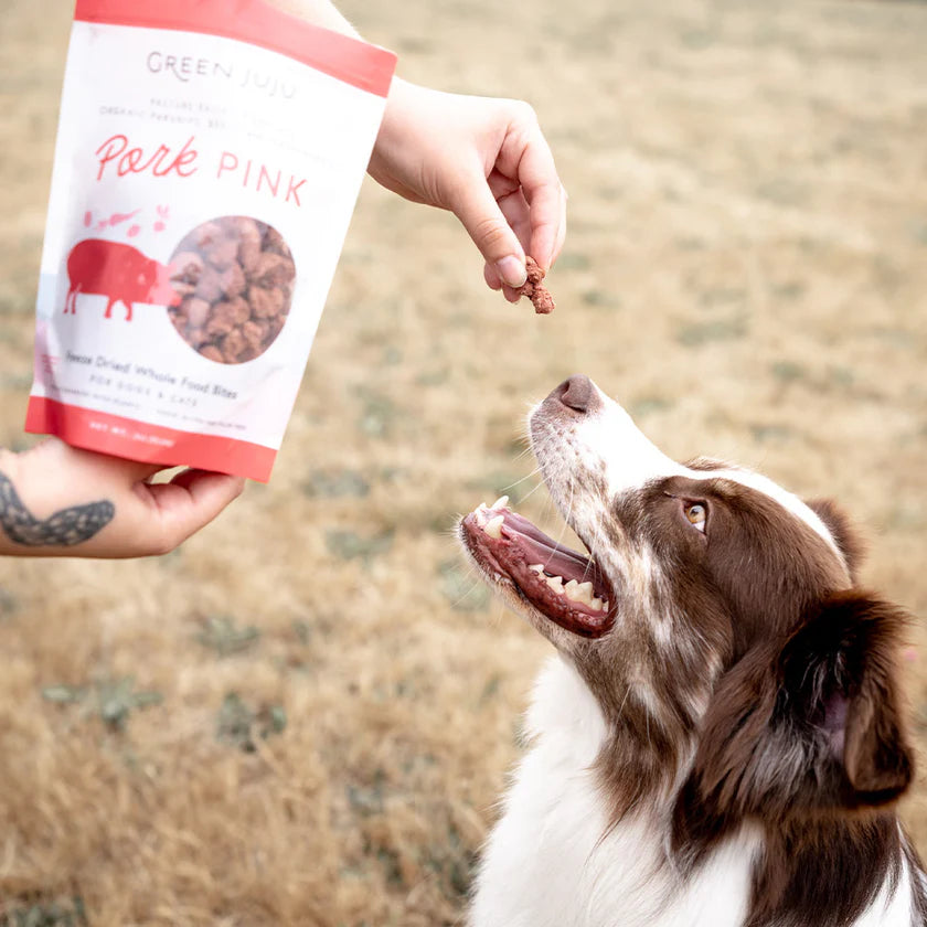 【Green Juju】Freeze Dried Whole Food Bites Pork Pink -  3oz / 85g