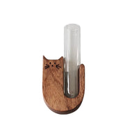 Cute Wooden Cat Hair & Whisker Keepsake Bottle Fridge Magnet