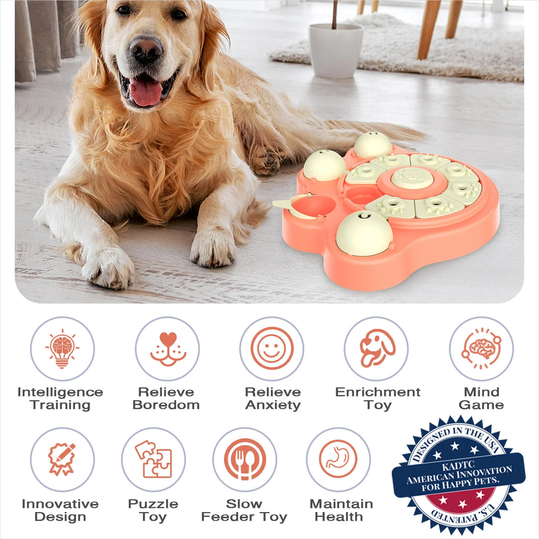 【KADTC】Puppy Puzzle Fun Interactive Feeder (Hardness Level 1)
