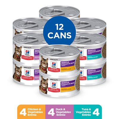 【Hills】Adult Cat Sensitive Stomach & Skin - Tuna - 2.9oz