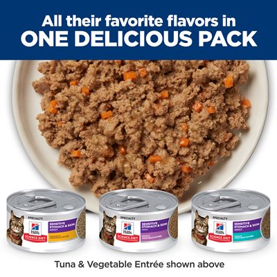 【Hills】Adult Cat Sensitive Stomach & Skin - Tuna - 2.9oz