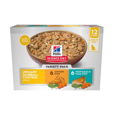 【Hills】 Adult Cat Urinary & Hairball Control Chicken Stew - 2.9oz