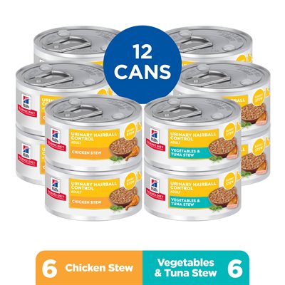 【Hills】 Adult Cat Urinary & Hairball Control Chicken Stew - 2.9oz