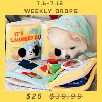 【Weekly Drops 】Interactive Dog Snuffle Book - Yellow Laundry Day (Hardness Level 3)
