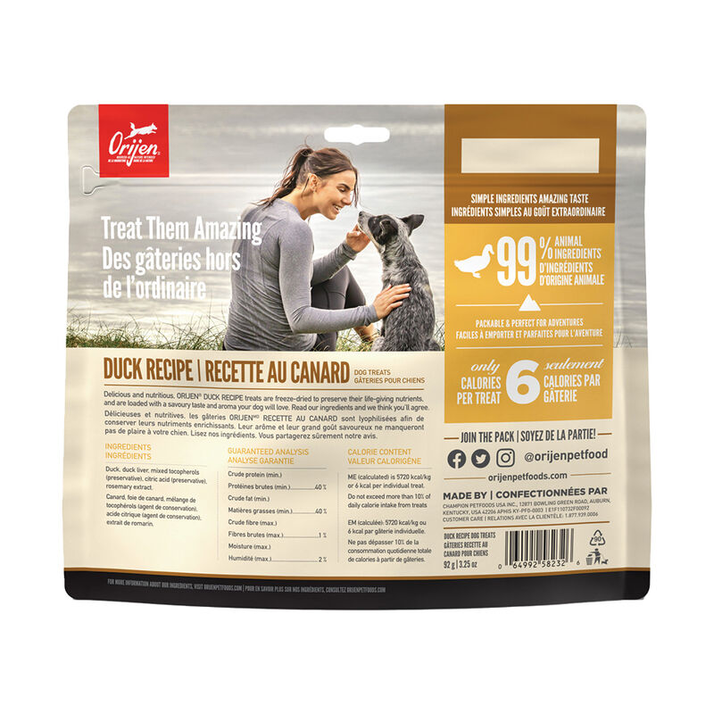 【Orijen】Freeze-Dried Dog Treats - Free-Run Duck - 92g