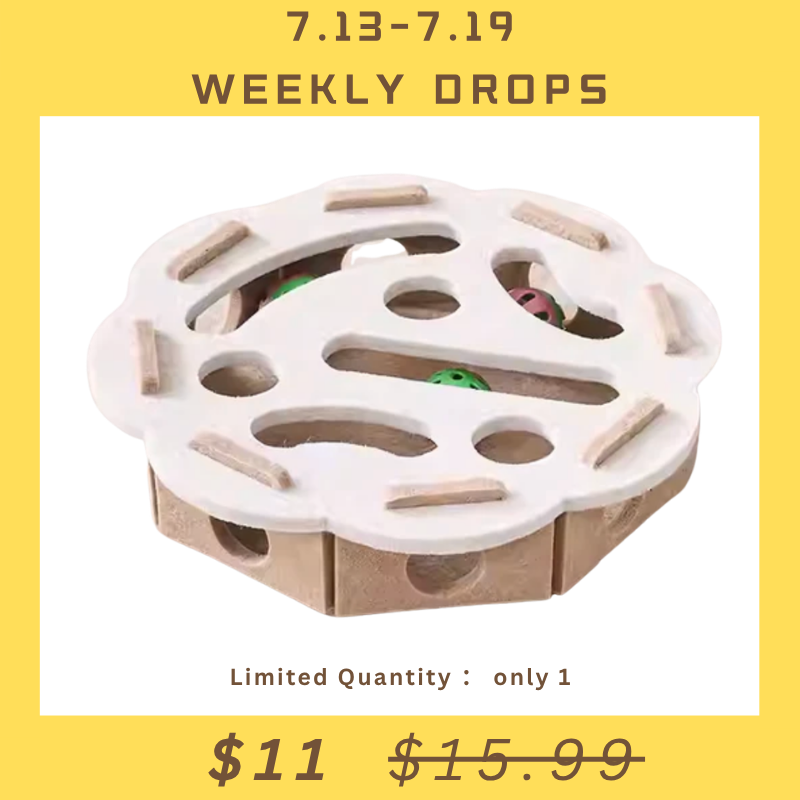 【Weekly Drops】Cat Puzzle Toy Maze – Interactive Ball-Hunting Fun