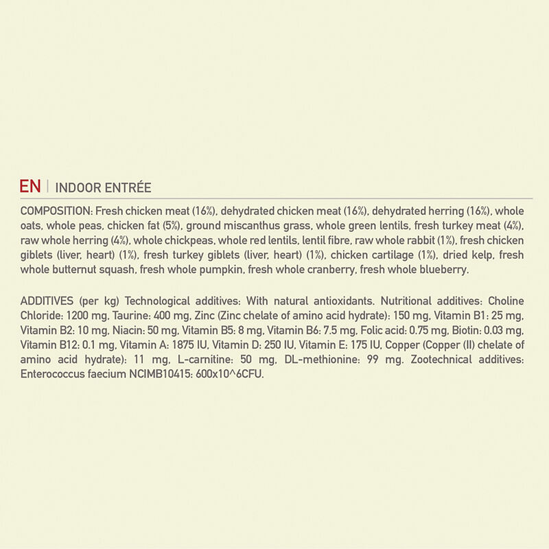 【Acana】Cat Dry Food- Indoor Entrée - 4.5kg