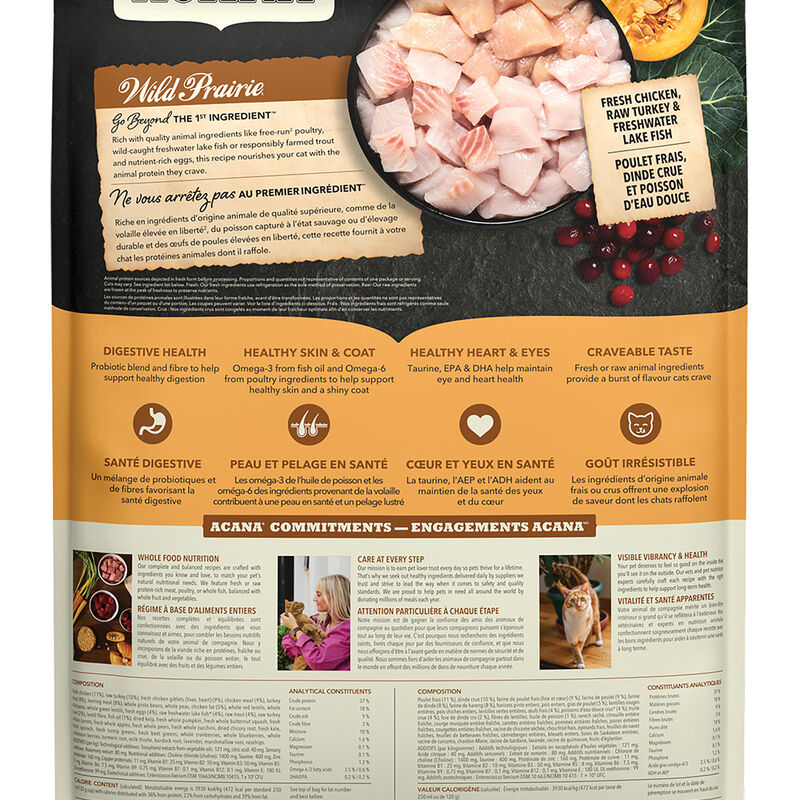 【Acana】Cat Dry Food- Highest Protein Wild Prairie - 4.5kg