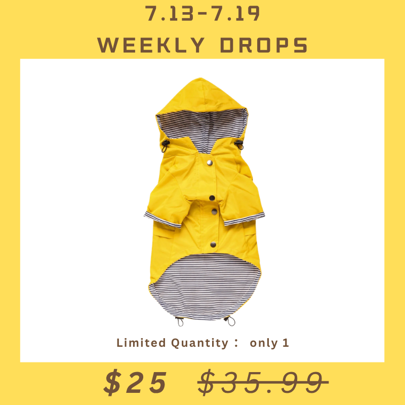 【Weekly Drops】Reflective Wind & Rainproof British Style Jacket – Dog Raincoat