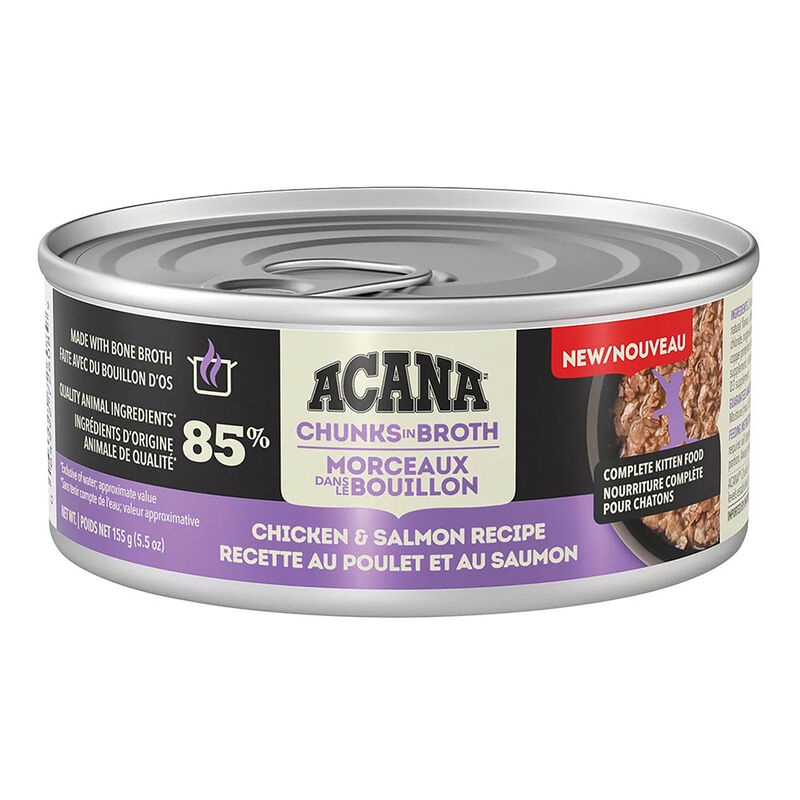 【Acana】Cat Kitten Wet Food - Chunks in Broth - Salmon + Chicken Recipe-155g
