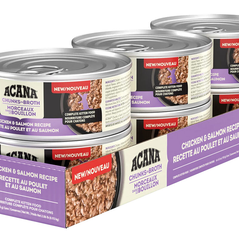 【Acana】Cat Kitten Wet Food - Chunks in Broth - Salmon + Chicken Recipe-155g