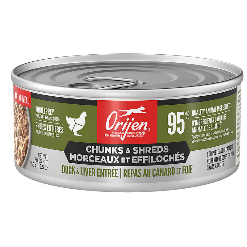 【Orijen】Cat Wet Food - Chunks + Shreds - Duck + Liver Entrée -155g