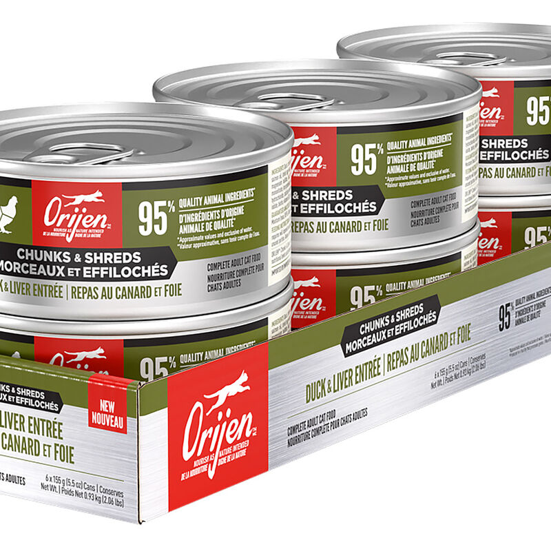 【Orijen】Cat Wet Food - Chunks + Shreds - Duck + Liver Entrée -155g
