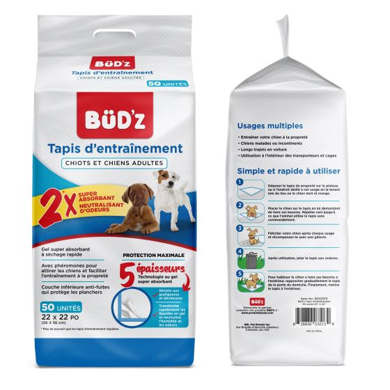 【BUD-Z】Disposable Puppy Pad Dog 22x22 inch 50pc