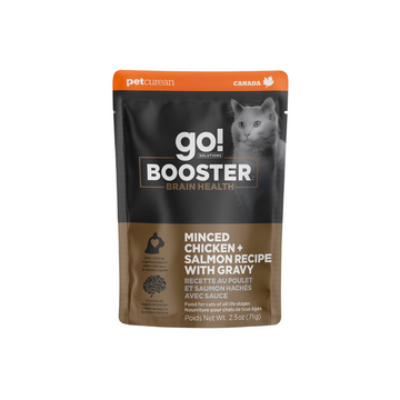 【20% OFF - CAT】NEW* GO! BOOSTER BRAIN HEALTH - MINCED CHICKEN + SALMON WITH GRAVY BOOSTER