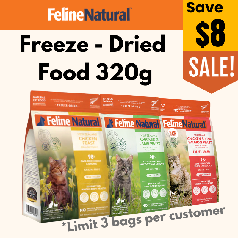【April Special：$ 8 off】 Feline Natural Cat Freeze Dried Food 320g