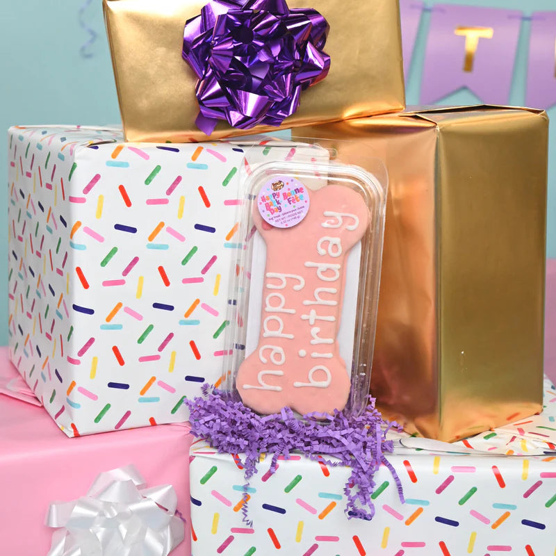 【Bosco and Roxy‘s BNR】Prepackaged Large Happy Birthday Bone | Birthday